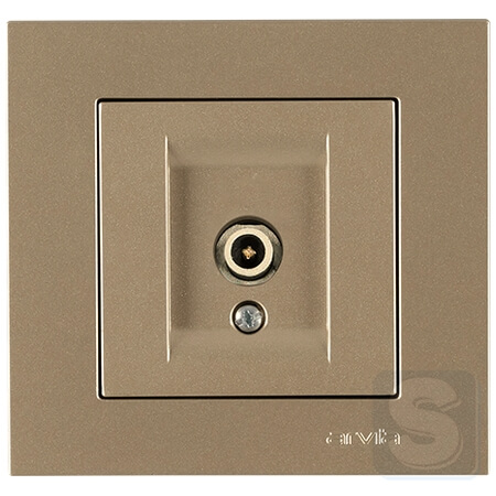 Розетка TV прохідна Arvia Electric KAREN Титан (20 05 2000 272)